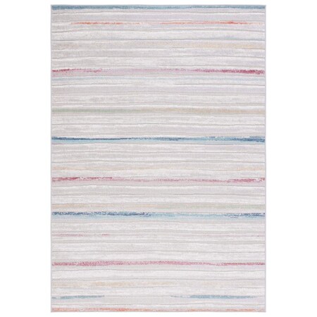 Safavieh 8 x 10 ft. Cabana 500 Power Loomed Rectangle Area Rug Red Aqua & Ivory CBN500Q-8